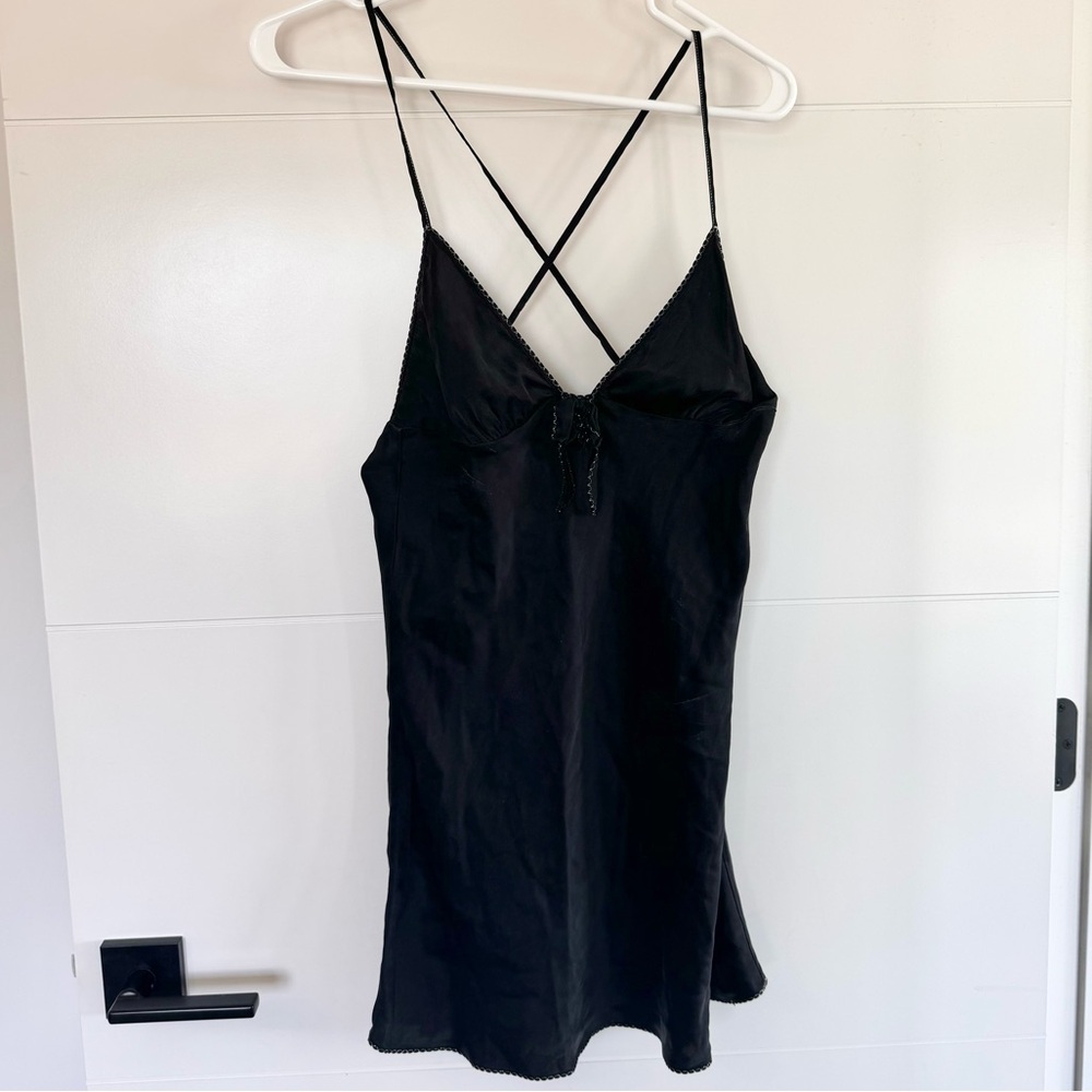 Victoria’s Secret black SILK teddy